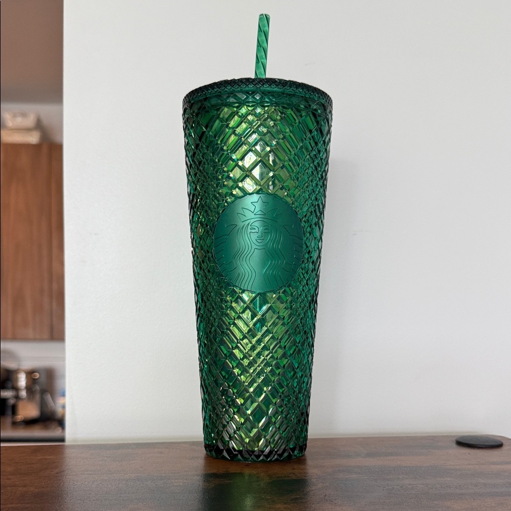 Starbucks Emerald Textured Cup with Straw